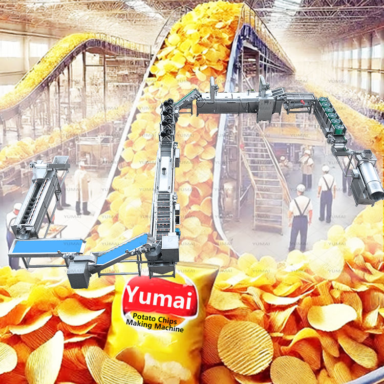 Lowest Cost China Manufacturer Small Fried Cassava Crisp Production Line Sweet Potato Chips Making Machine