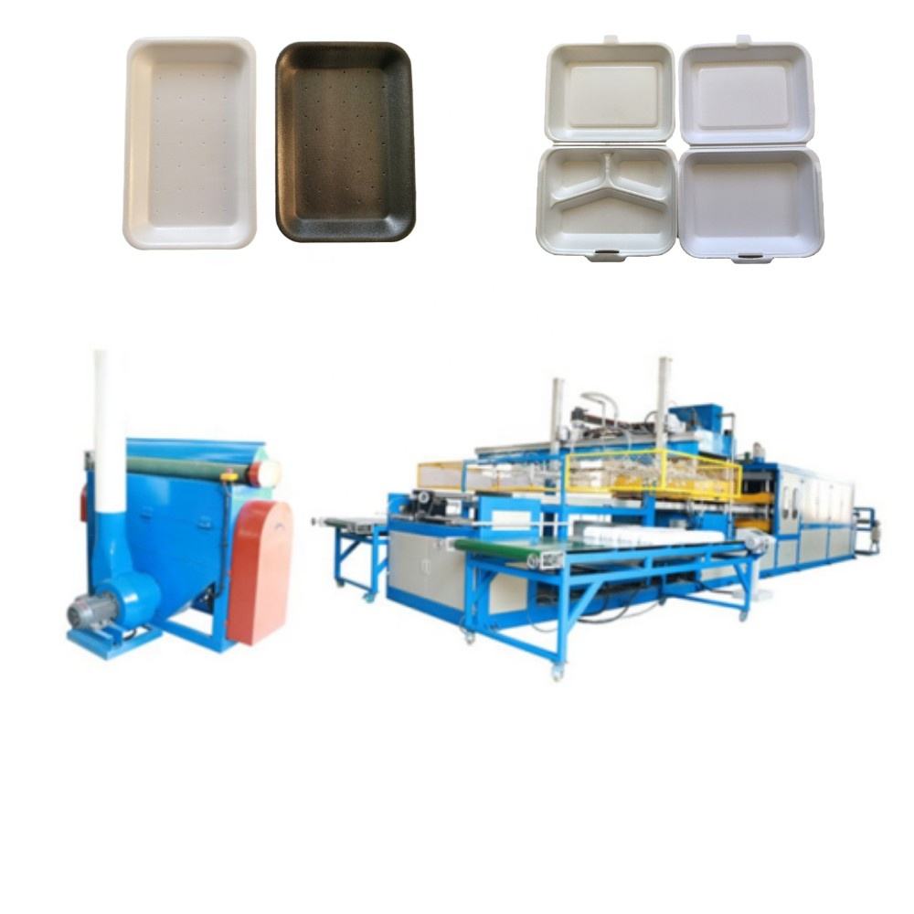 PS Foam Tray Chicken Dishes Disposable Plastic Food Box Plates Making Machine Automatic Production Line