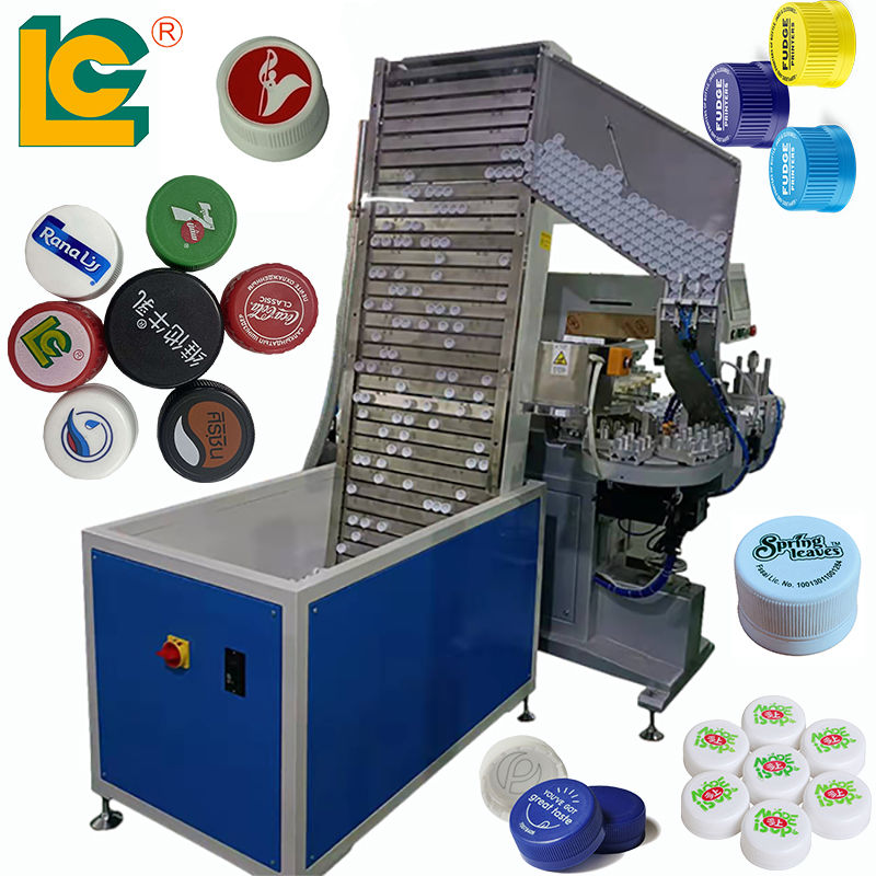 4 Colors Automatic Plastic Bottle Caps Tampografia Pad Printing Machine New Condition Gravure Plate Type for Oil Bottle Lids