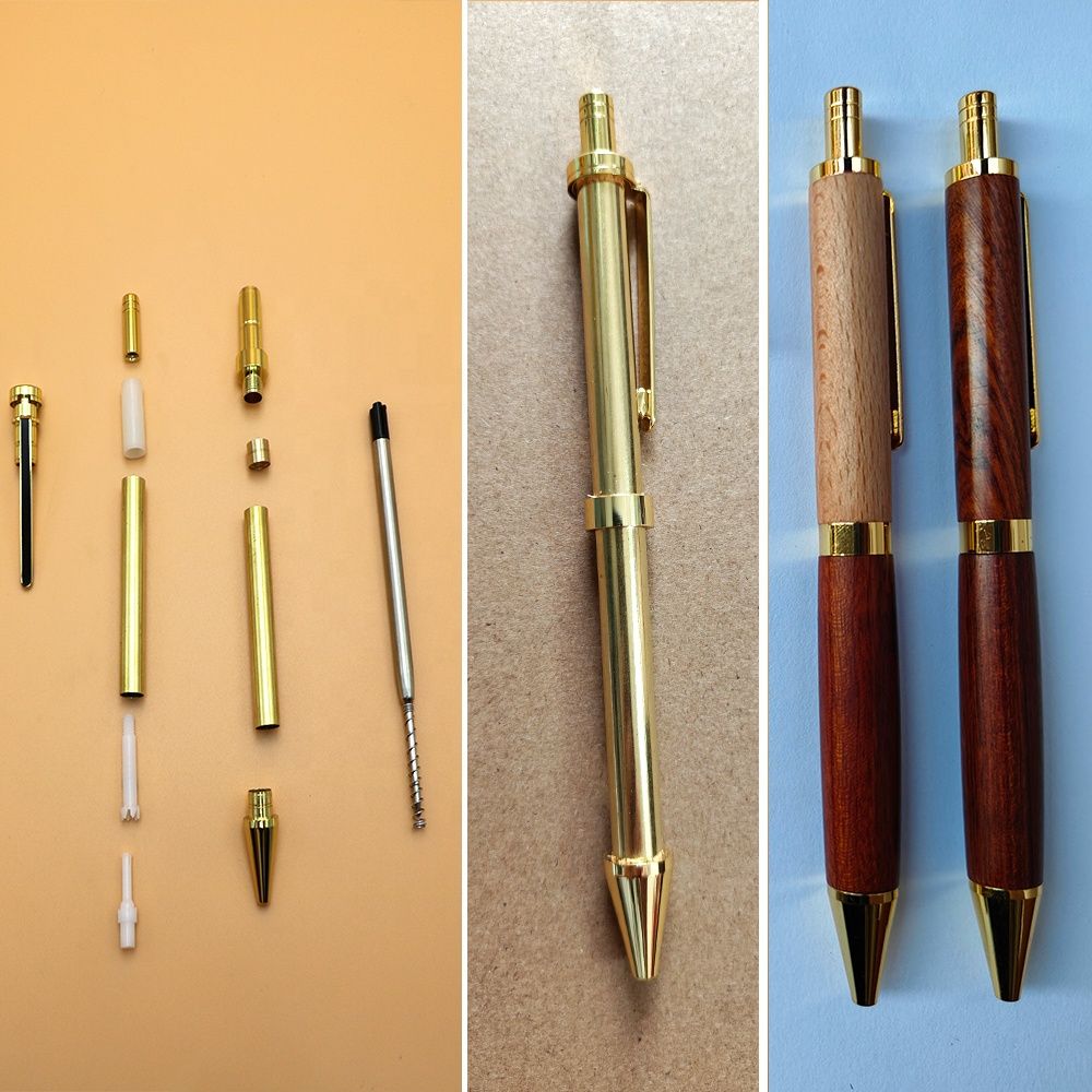 DIY Woodturning Starter Package Slimline Pro Gel Writer Click Pen Making Kit Wood Pen Turning Supplies