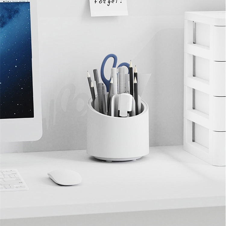 Office Supplies Wholesale Manufacturer Desk Organizer Storage Office Accessories Stationery Items Rotating Plastic Pen Holders