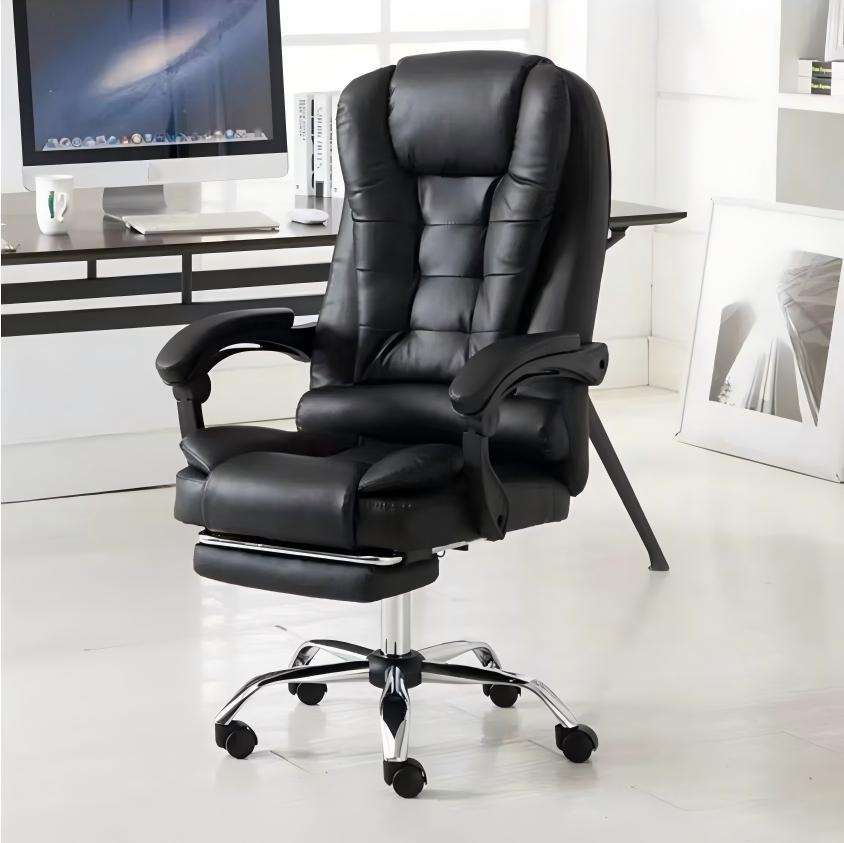 Cheap Price High Back Executive BOSS Office Chair Adjustable PU Leather Ergonomic Office Work Chair with Wheels