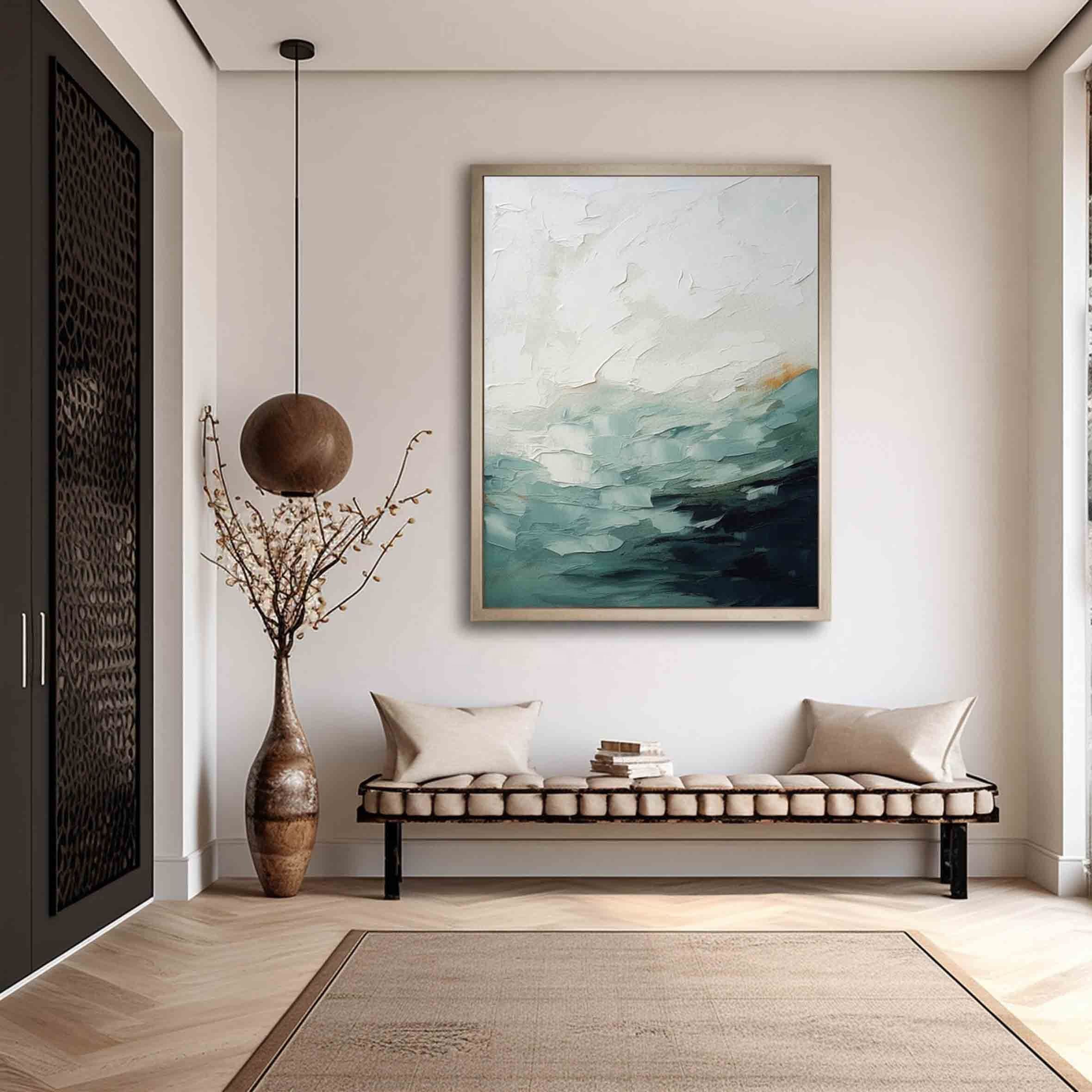 Customized Abstract Landscape Oil Painting on Canvas Handmade Mural Modern Wall Art Picture Office Bar Home Large Art