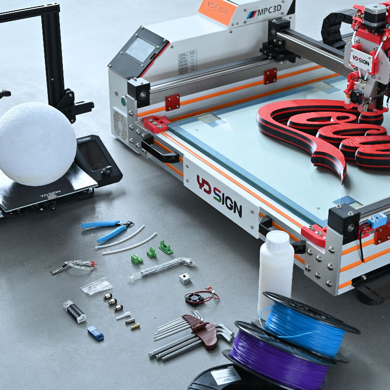 UV Resistant 3D Sign Printer Letter 10000pcs/month YDSign Touching Screen Design Business Name logo 3d Sign Printer