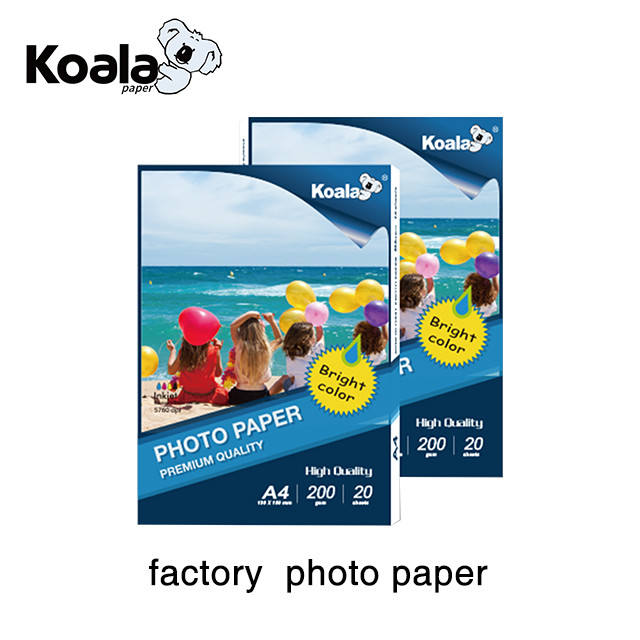 A4 200g Digital Office Premium High Glossy Office Photo Paper Koala for Inkjet Printer
