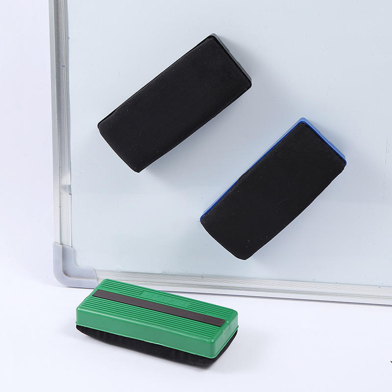 Simple Magnetic Whiteboard Eraser Thickened Black Velvet Cloth Washable Customized Logo Large Classroom Cleaning duster Brush
