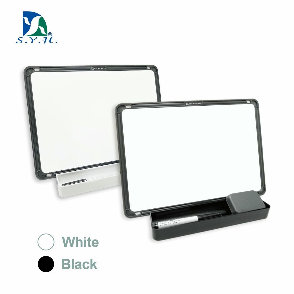 Portable Multi-Functional Black/White Color Whiteboard Set for Office Desk with Whiteboard Marker Plastic Material