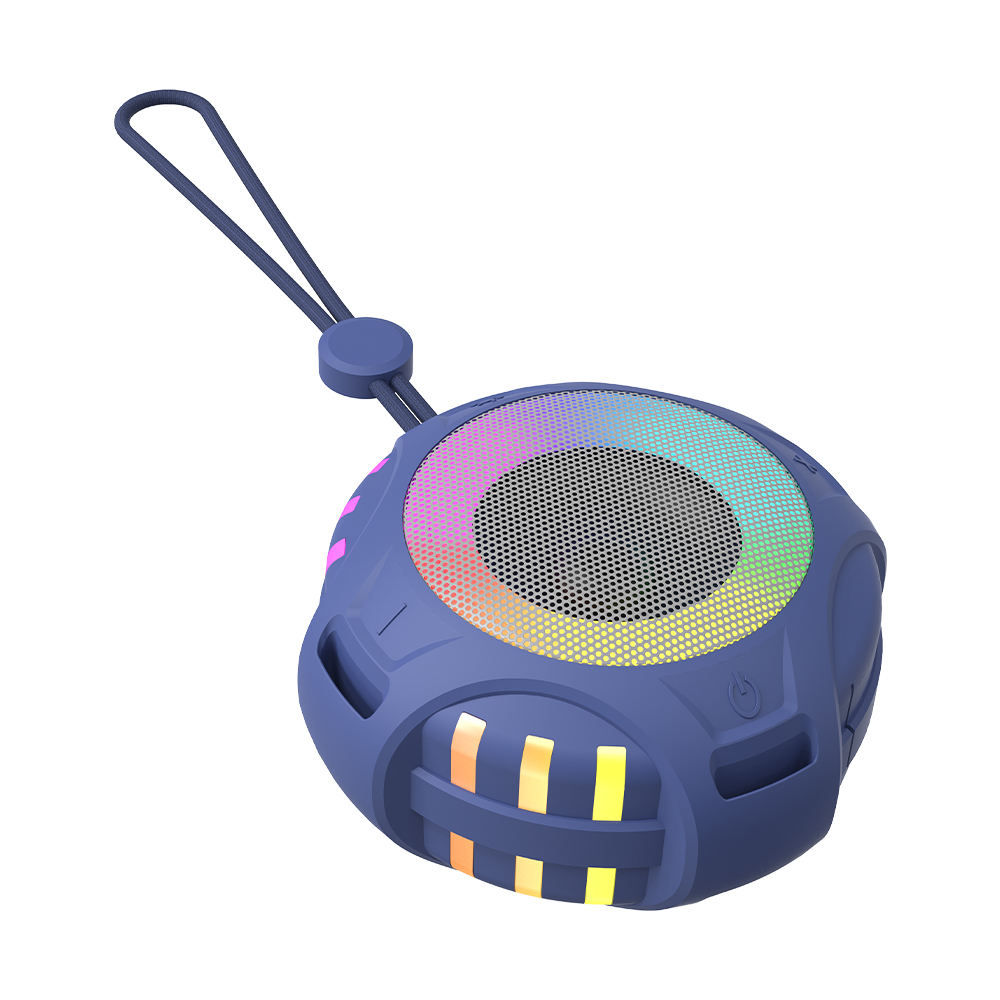 Mini Portable Wireless Speaker Outdoor Speaker with Colorful Lighting for Camping, 10H Playtime, TF Card/Micro SD, HY-119