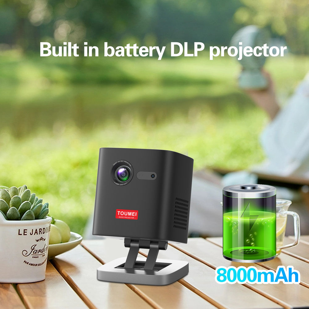 Toumei for Video DLP Projector Pocket Pico Android WiFi C1000 Video Bluetooth Portable Mini Projector Home Outdoor Smart Beamer