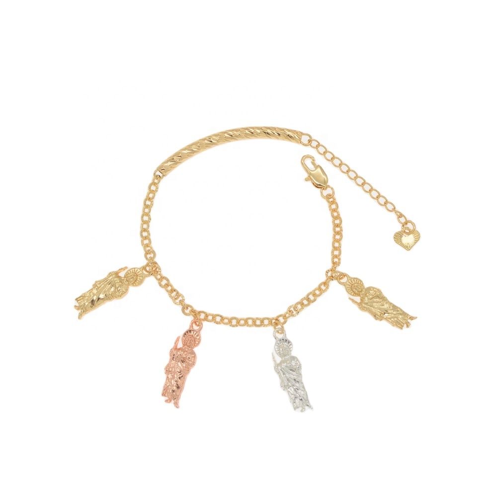 Tricolor Fancy Charm Fashion Religious Christian St Jude Thaddeus Bracelets