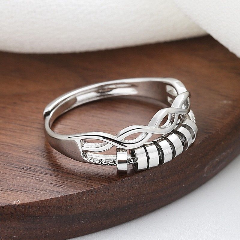 Trendy Anxiety Relief Spinning Ring for Women Hypoallergenic Alloy