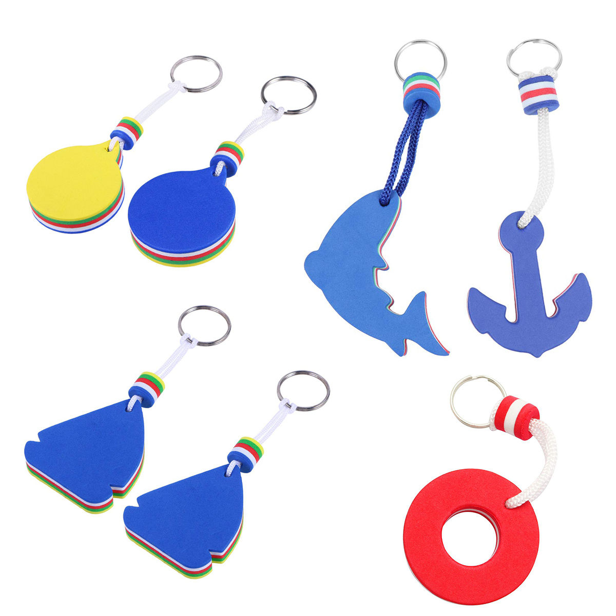 Wholesale Eva Foam Key Ring Custom Design Your Own Printed Logo Eva Foam Floating Key Chain Eva Customizable Keychain Keyring