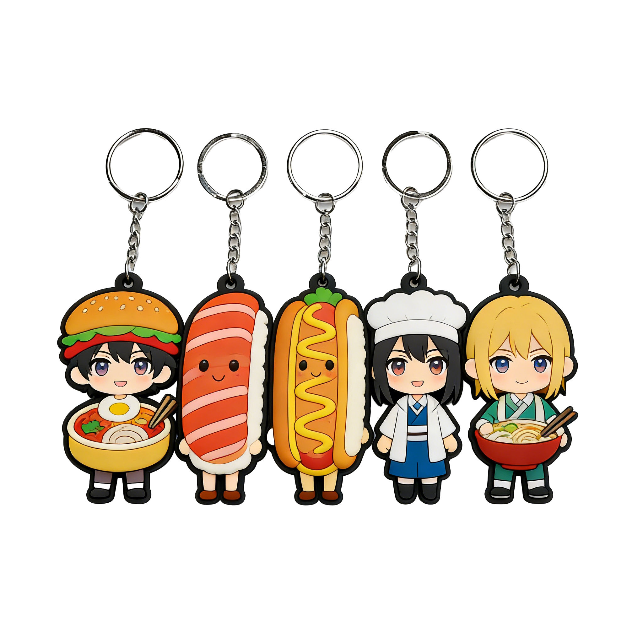 Custom Soft PVC Keychain Rubber Keyring Key Chain Holder 3D Logo Keyfob Keytag Bulk Wholesale Promotional Gift Manufacturer