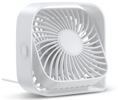 Small Table Fan With Strong Airflow Quiet Operation Portable Fan Speed Adjustable Head 360 Degree Rotatable Mini Personal Fan