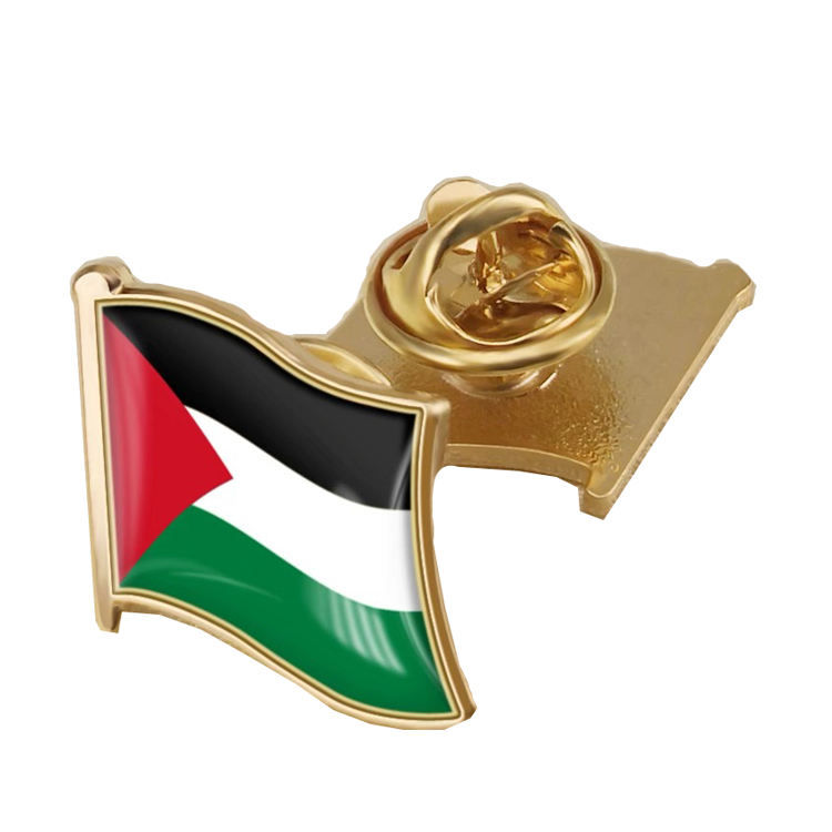 Factory Hot Sale Custom Palestinian Brooch Scarf Gifts Bracelet Enamel Badge Country Flag Lapel Pin Souvenirs Palestine Pin