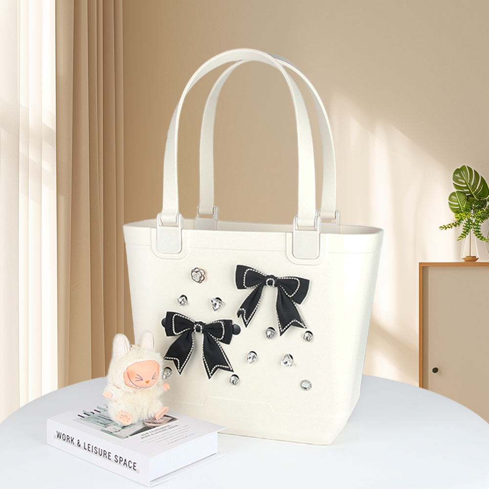 EVA Cute Handbag Pair with Mini Figurines Essential for Current Trendy Fashion Style Ladies