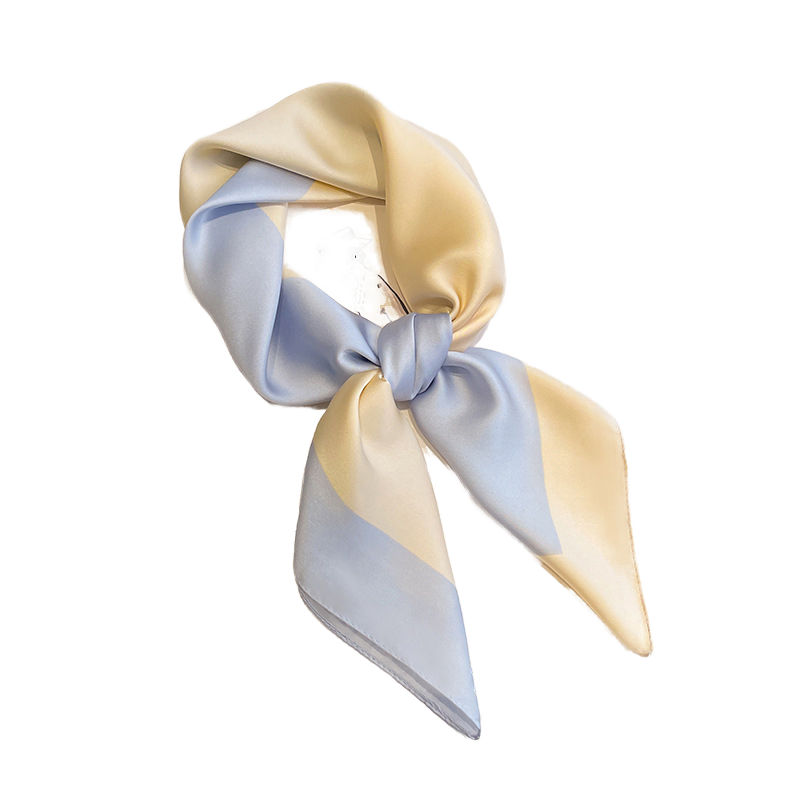 Factory Luxury Brand Square Neck 70x70cm Polyester Scarf for Women Breathable Anti-Bacterial Quick Dry Stylish