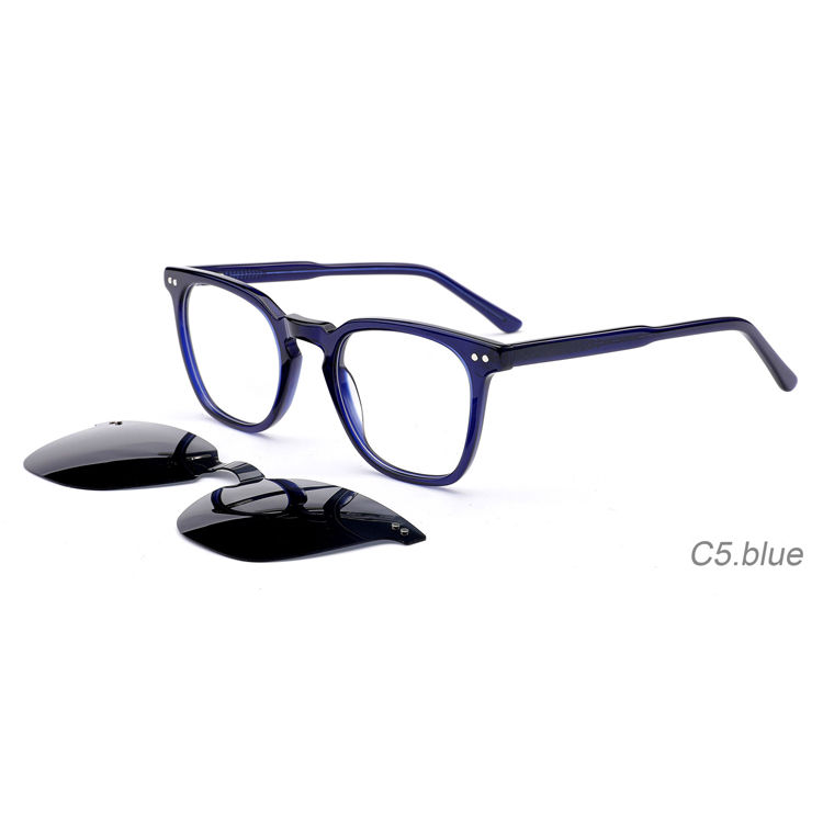 Wholesale Eco-friendly Blue Acetate Glasses Luxury Spot Goods Marbled Effect Acetate Sunglasses OEM Custom Logo Acetate Frames