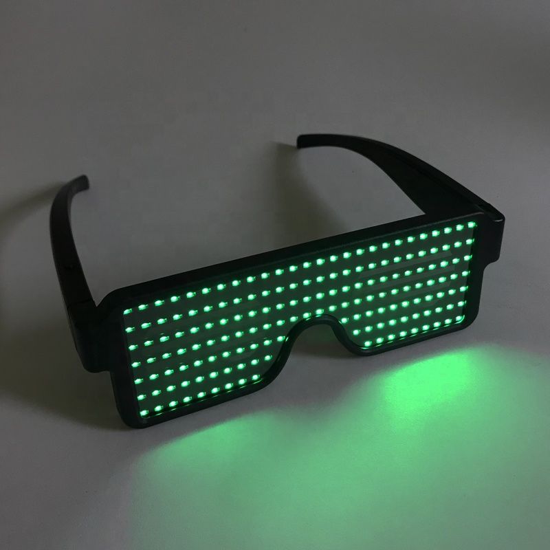 Rechargeable Battery Light up Shutter Sunglasses