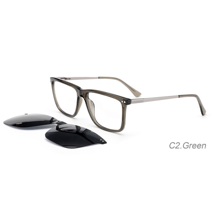 Wholesale Large Dark Green Acetate Glasses Luxury Spot Goods Acetate Sunglasses Eco-friendly Brown Customizable Acetate Frames