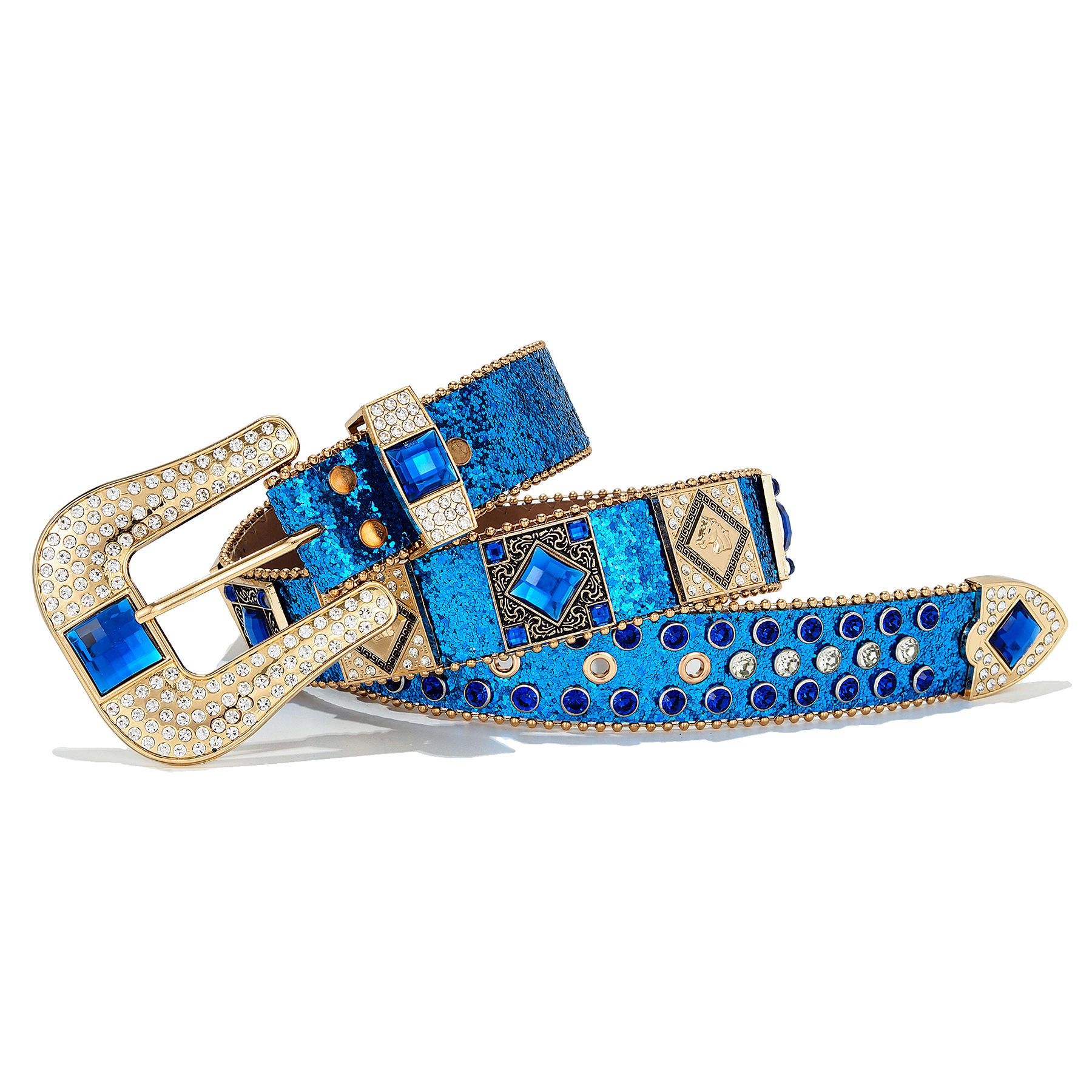 New Trendy Women's Decorative Belt with Full Crystals Fashionable Versatile Korean Style Embellished Wide Crystal Belt