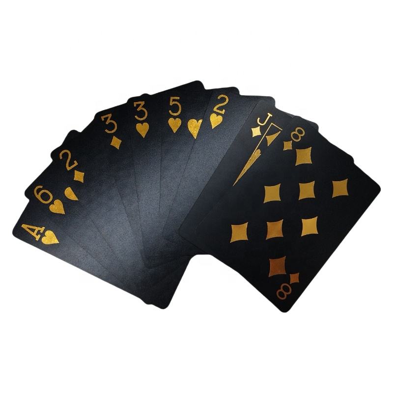 OEM High Quality Custom Printing Black Gold Professional Luxury Poker Cards Case Personalized Logo Playing Cards Box