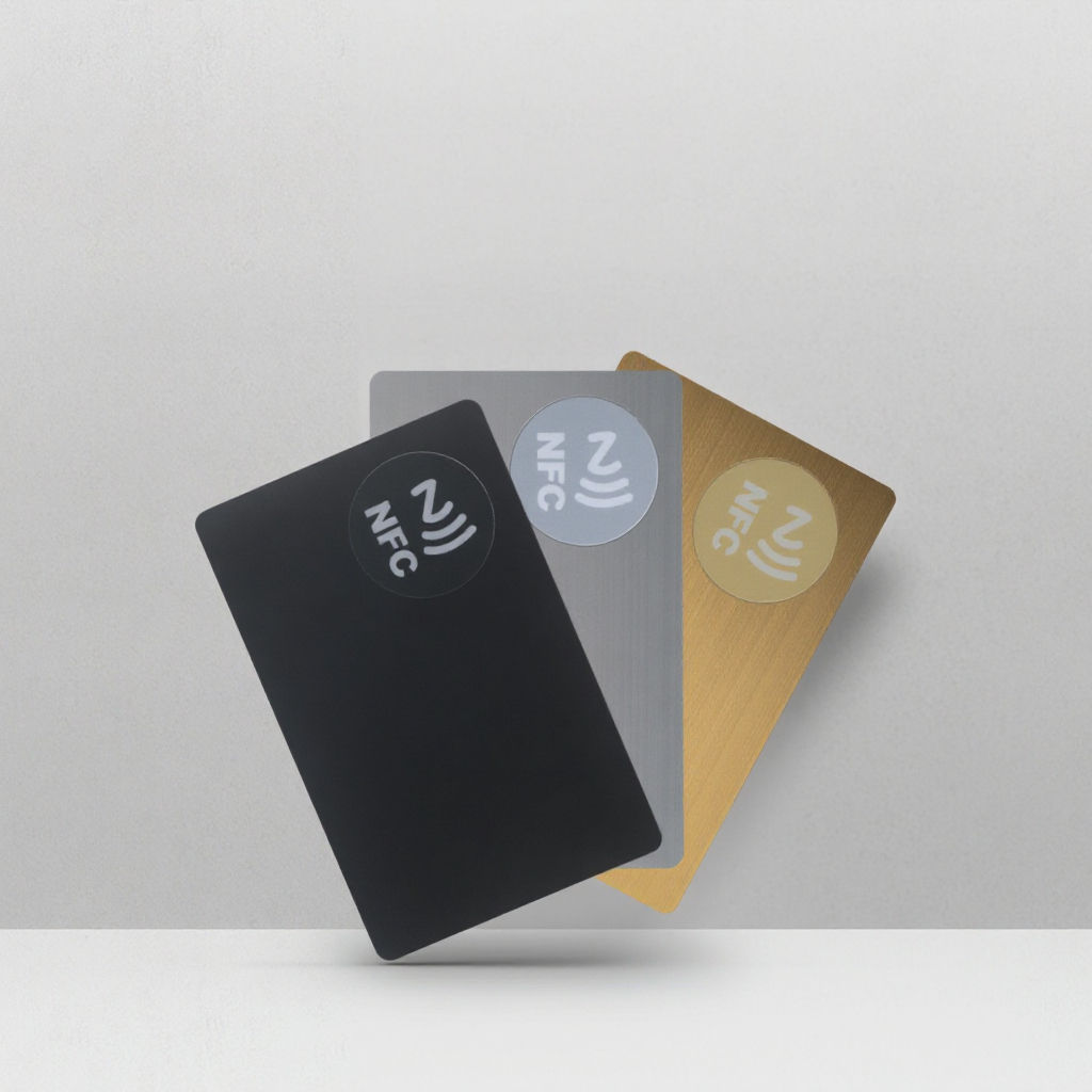 Matte Black Laser Engraving Logo Stainless Steel Blank Custom Nfc Metal Business Cards