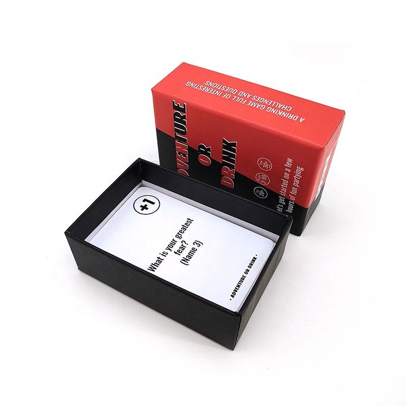 Top High-Quty Wholesale Family Friendly Funny Board Game Custom Game Cards with Logo Paper Material Poker Drinking Playing Cards