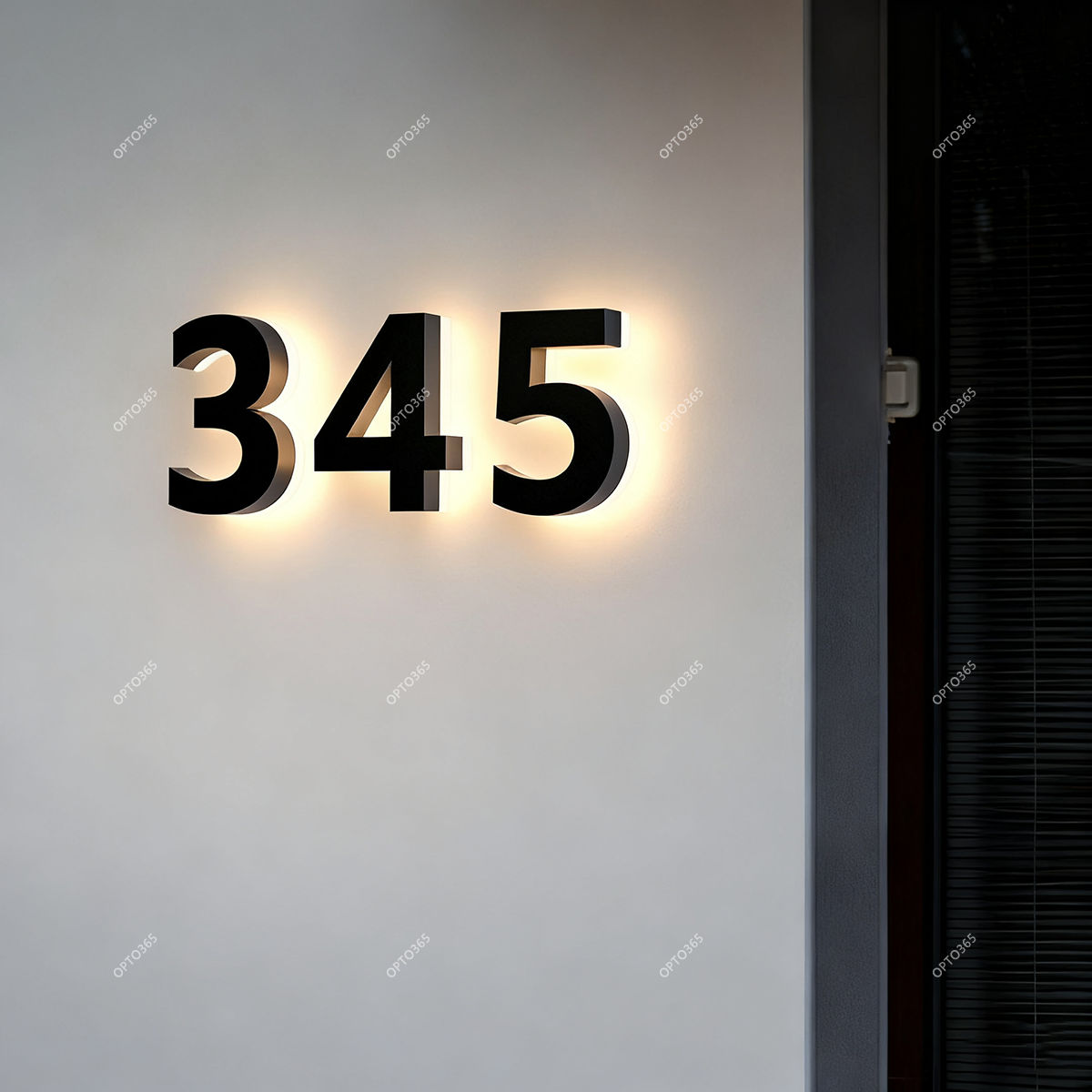 Doorplate House Number Customized Letter Metal Indoor Outdoor Home Residential Decor LED Backlit Address Plate Illuminated Sign