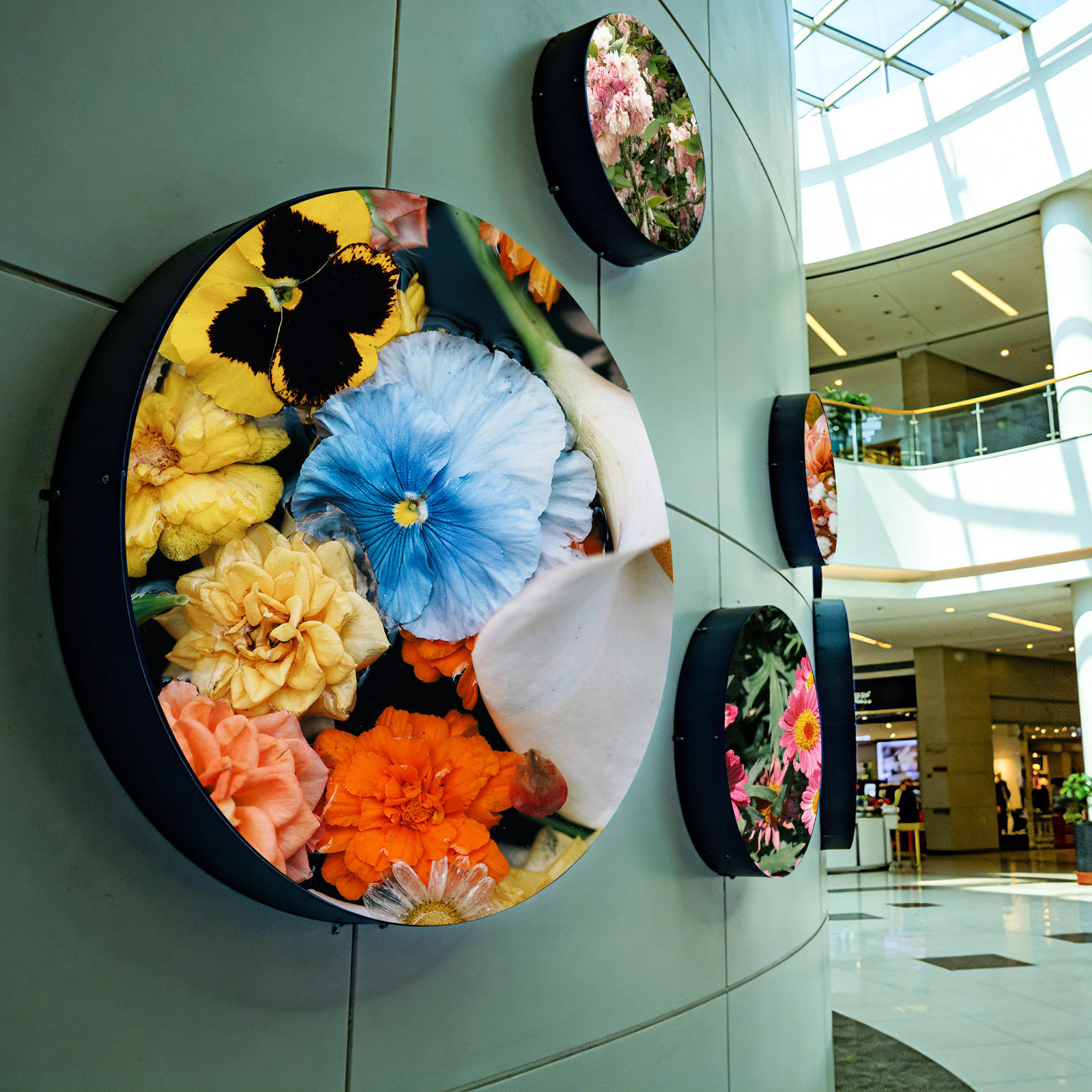 Custom 2m P2 Round LED Plate Seamless Circular LED Panel for Exhibition Booth Decoration