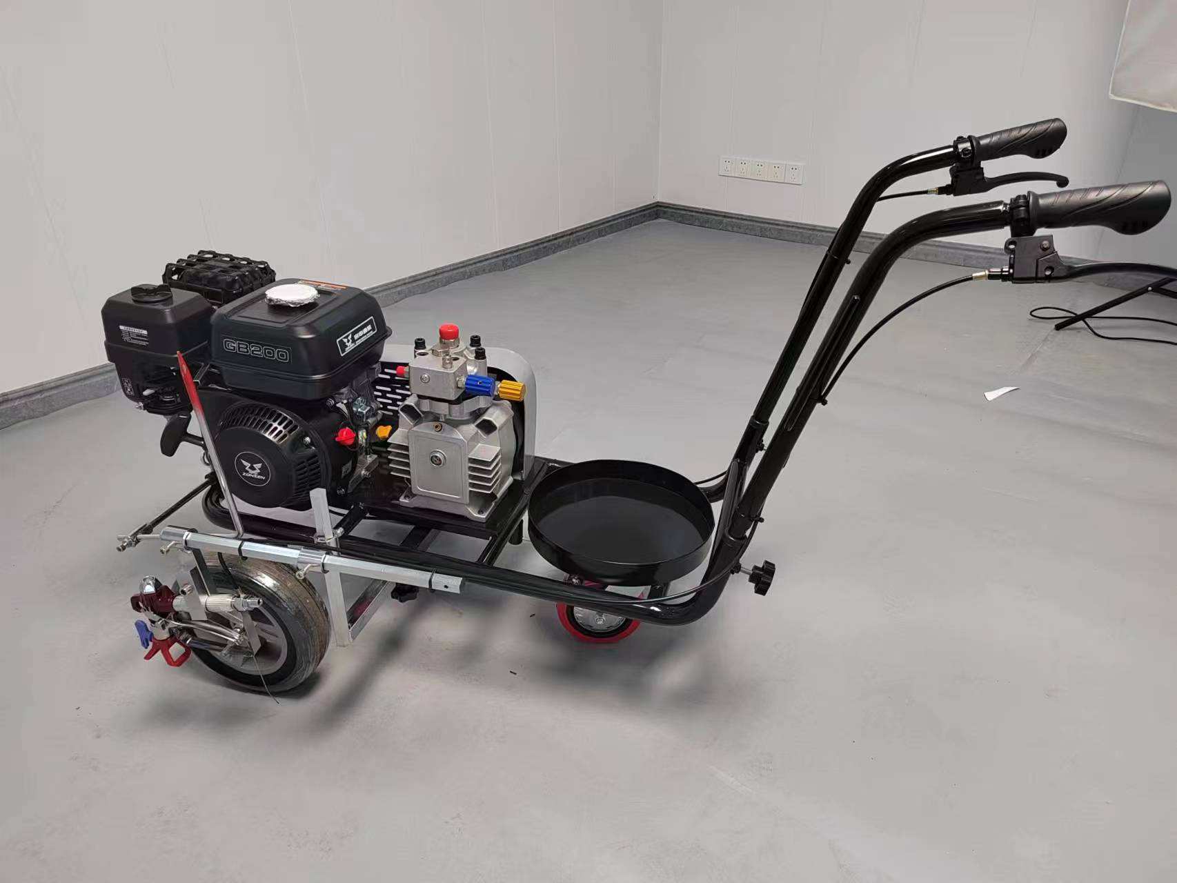 Hand-push Airless Line Striper Pavement Cold Paint Road Marking Machine Parking Lot Painting Line Striping Machine