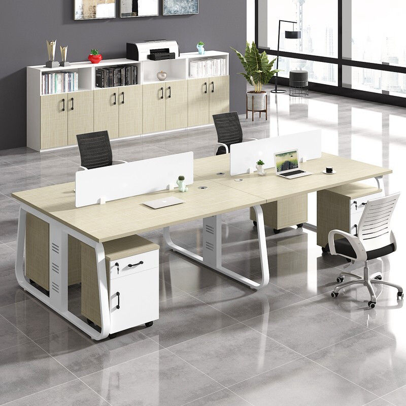 Modular Office Desk Study Table Bureau De Travail Cubicle Partition Workstation Office Table and Chair Mesh Office Furniture