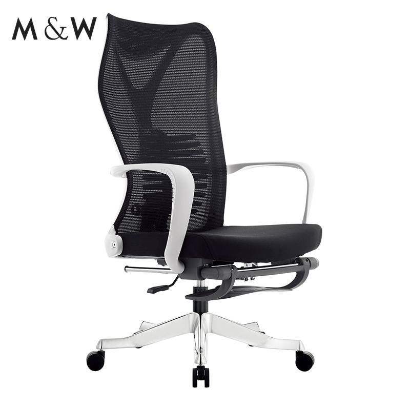 M&W Popular Design Headrest Ergonomic Swivel Meeting Executive Manager Back Task Office Mesh Staff Chair