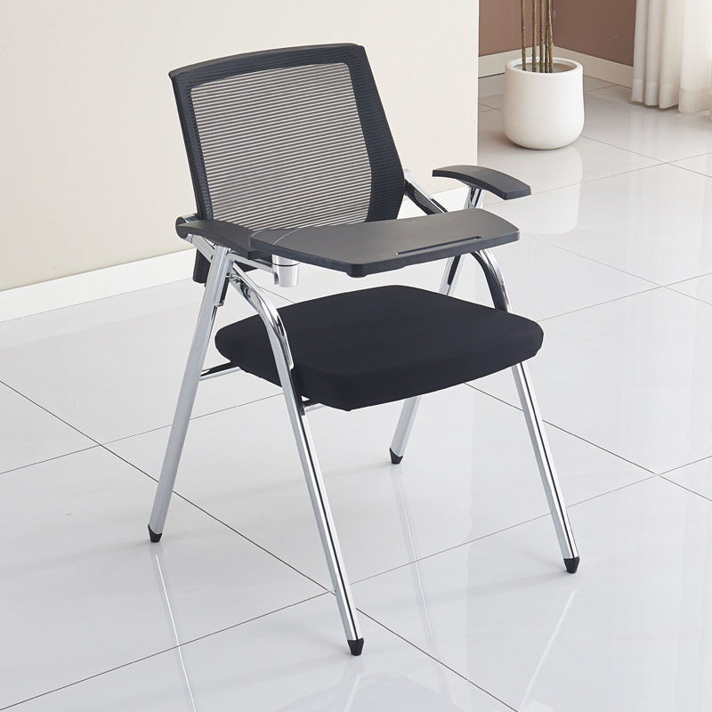 Modern Fabric Executive Office Study Table Chair with Writing Pad for Training Room