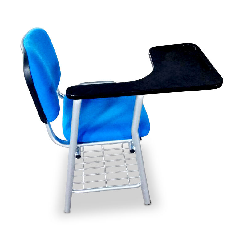 Guangzhou Factory Meeting Room Furniture Armchair with Bottle Slot Training Chair with Table Attached