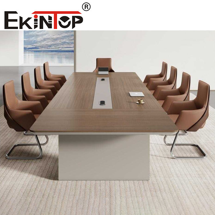 Ekintop Modern Wooden Conference Room Table Luxury Office Furniture Desk Meeting Conference Table and Chairs