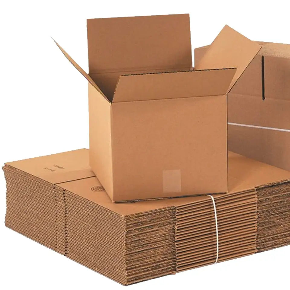 In Stock Custom Cardboard Custom with Logo Eco Friendly Brown Corrugated Cartons Shipping Verpackung Cardboard Shipping Box