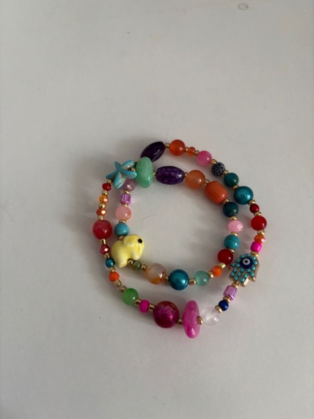 2-fach Wickelarmband mit Seestern Perle