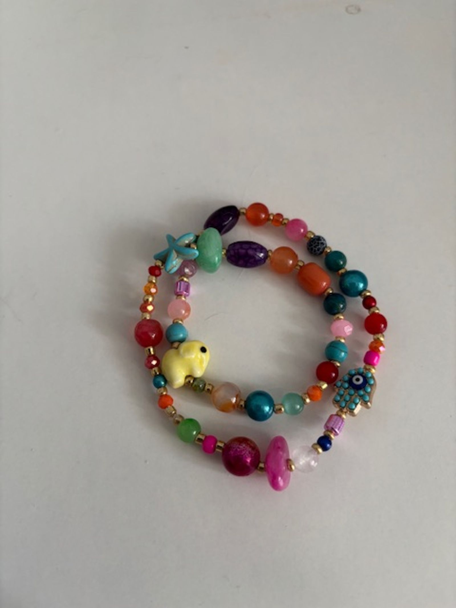 2-fach Wickelarmband mit Seestern Perle – Produktfoto