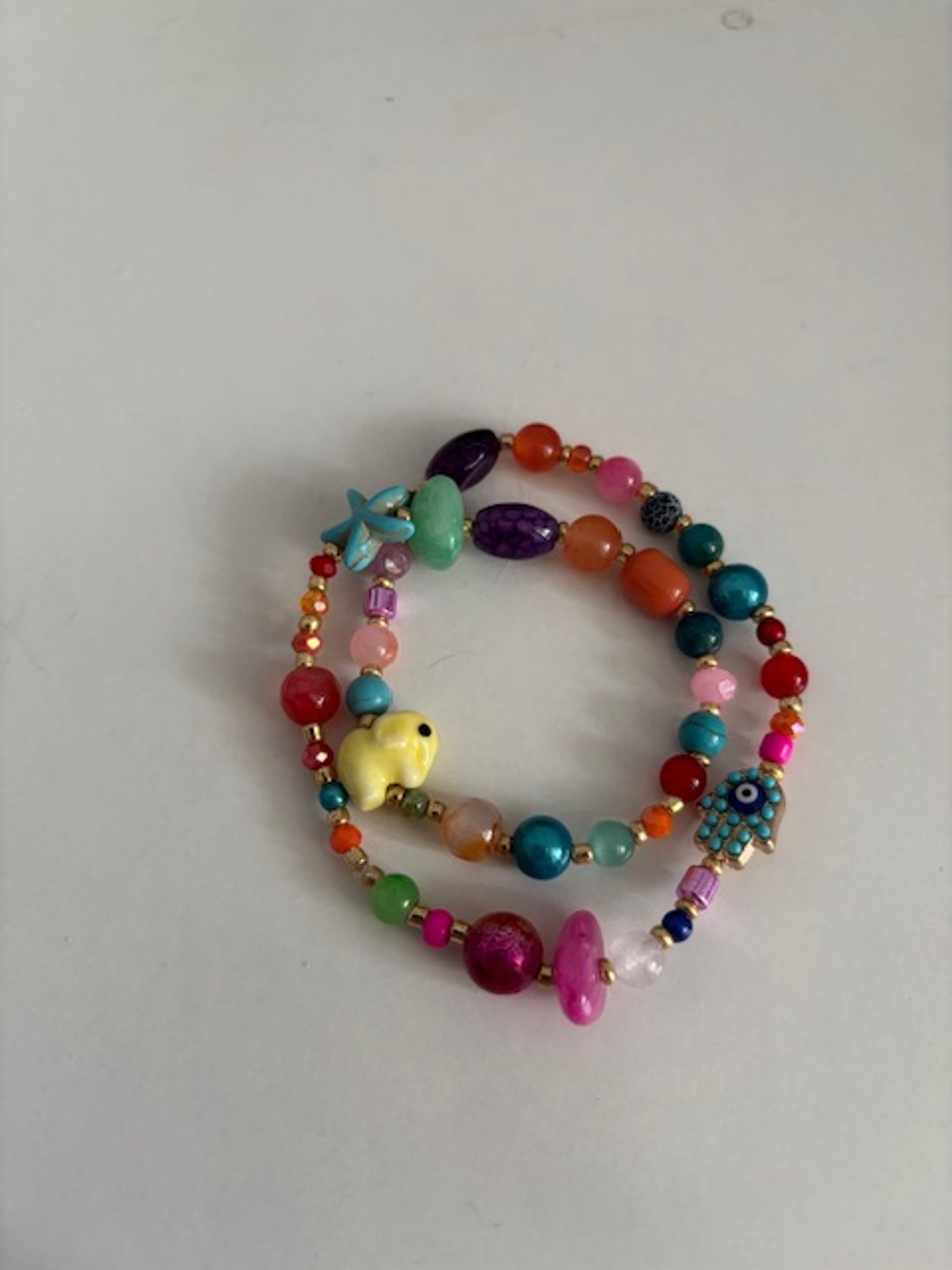 2-fach Wickelarmband mit Seestern Perle