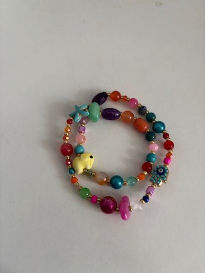 2-fach Wickelarmband mit Seestern Perle
