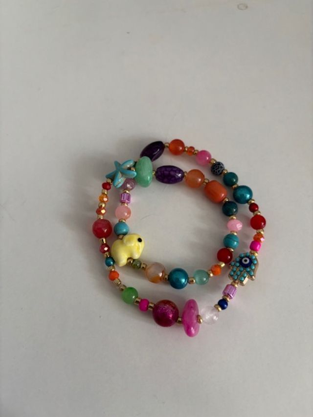2-fach Wickelarmband mit Seestern Perle