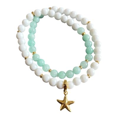 2-fach Armband "Split" mit Seestern Anhänger