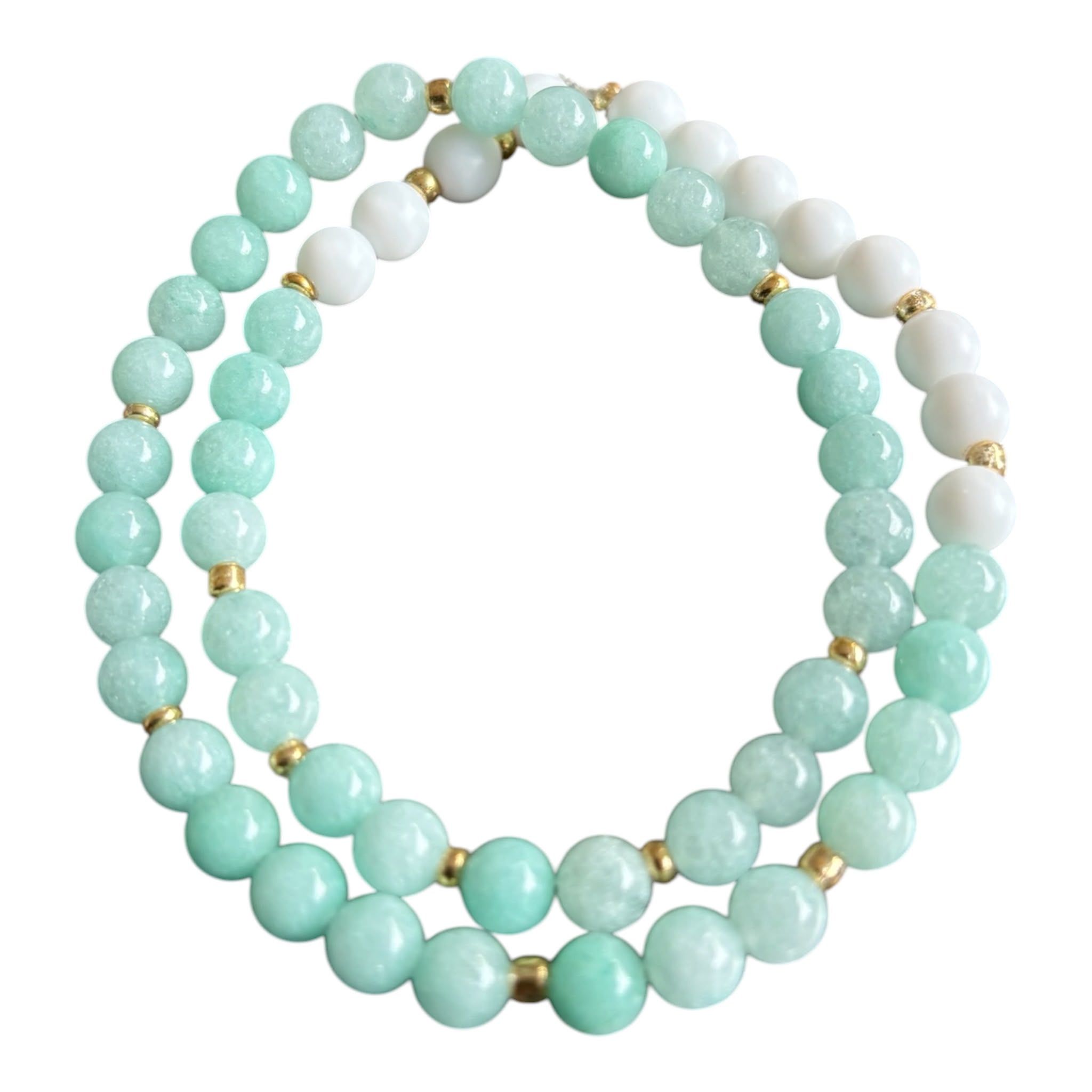 Zartes Armband & rote Perlenkette