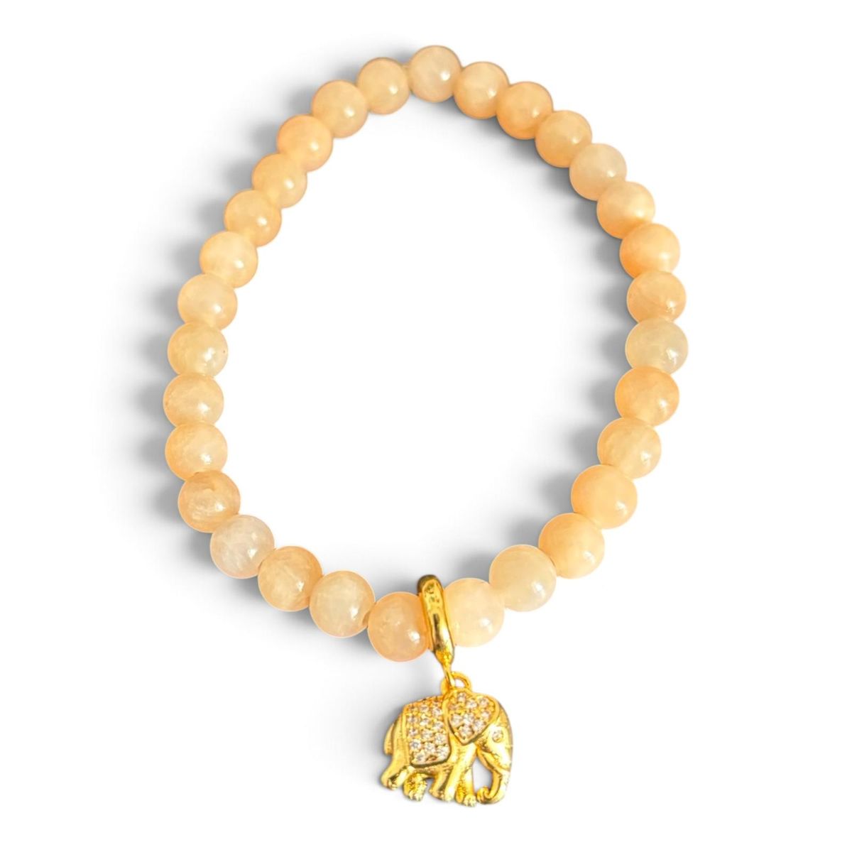 Armband "KO SAMUI" aus Jade mit Elefantenanhänger  – Produktfoto