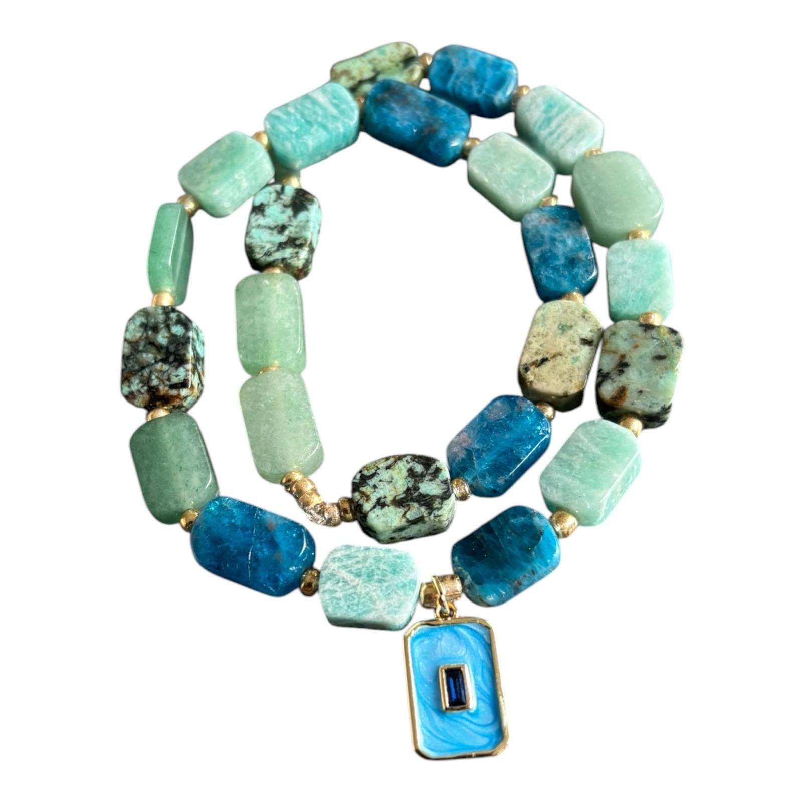 Amazonit-Armband & Sonnenkette