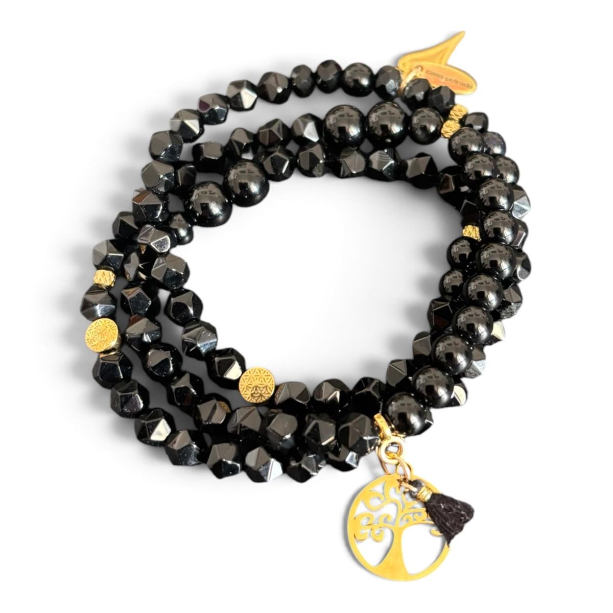 Wickelarmband "NEW YORK" Onyx Perlen – Produktfoto