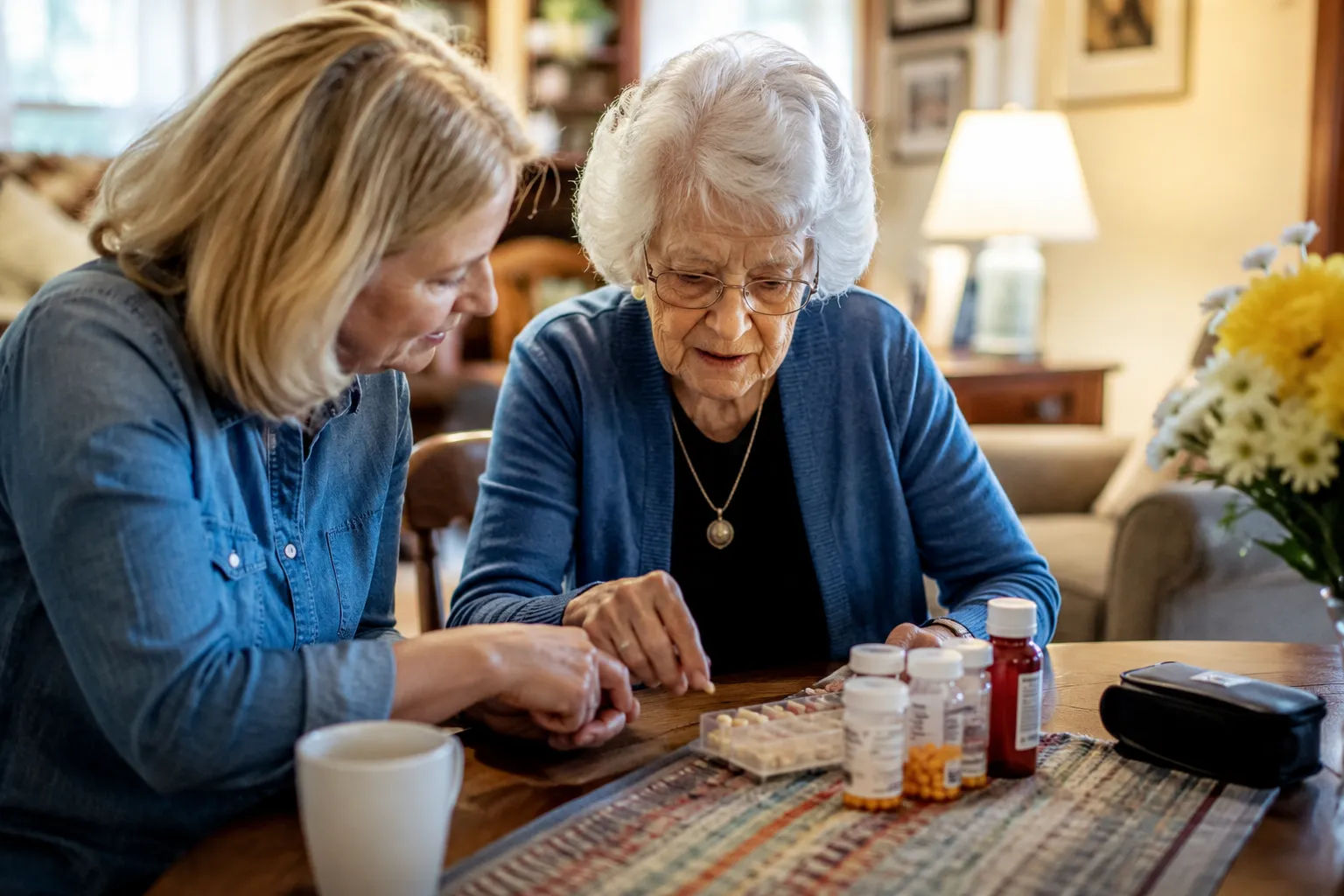 Reviewing signs and daily habits with an aging parent
