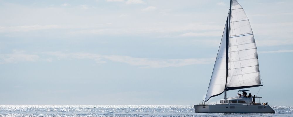 Sailing boat in the sea