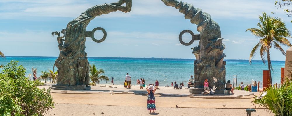 Entrance to Playa del Carmen's main beach